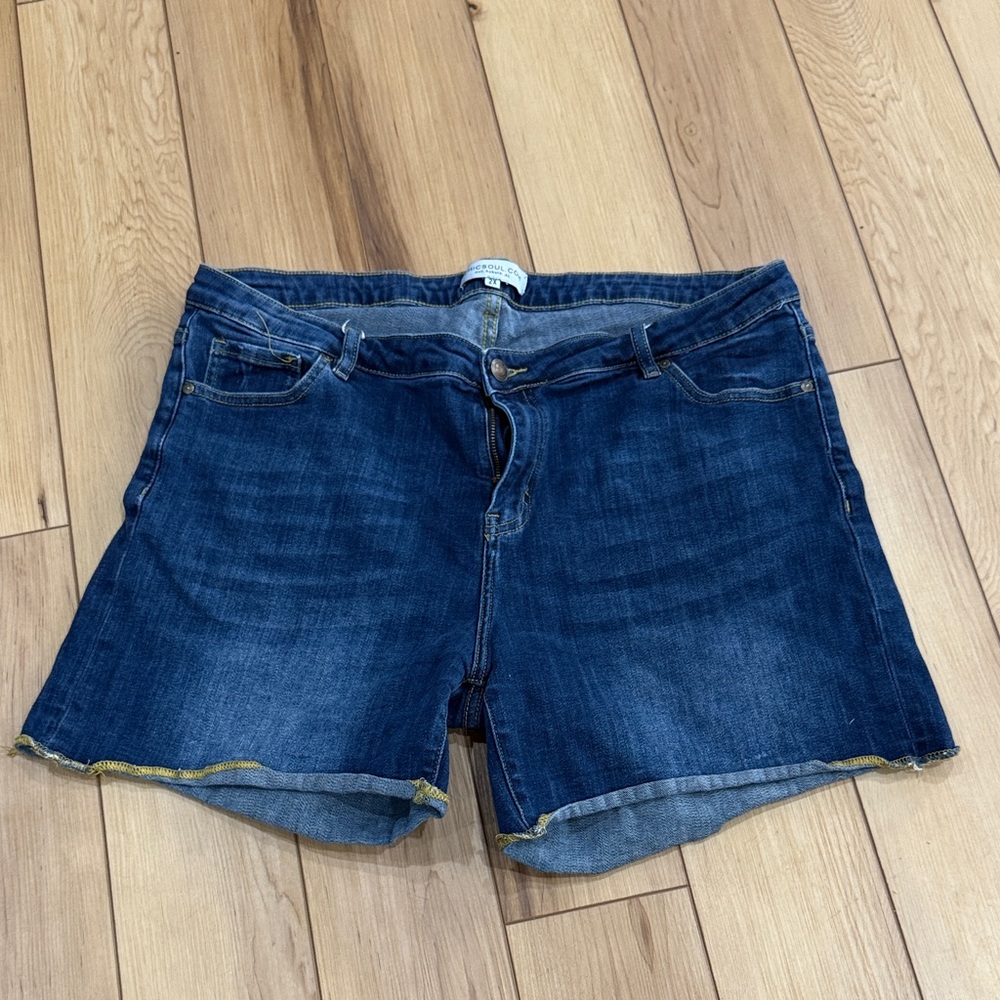 Chic Soul Dark Blue Jean Shorts